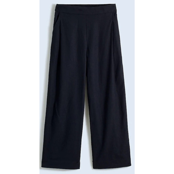 Madewell Pull On Straight Crop Linen Blend Casual Pants US Women's 6 New